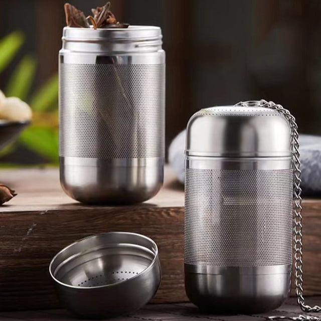 YAOMOBB Tea Strainer for Loose Tea Stainless Steel Tea Filter Strainer Fine Mesh Ball Steeper Loose Leaf Diffusers Chain Infuser