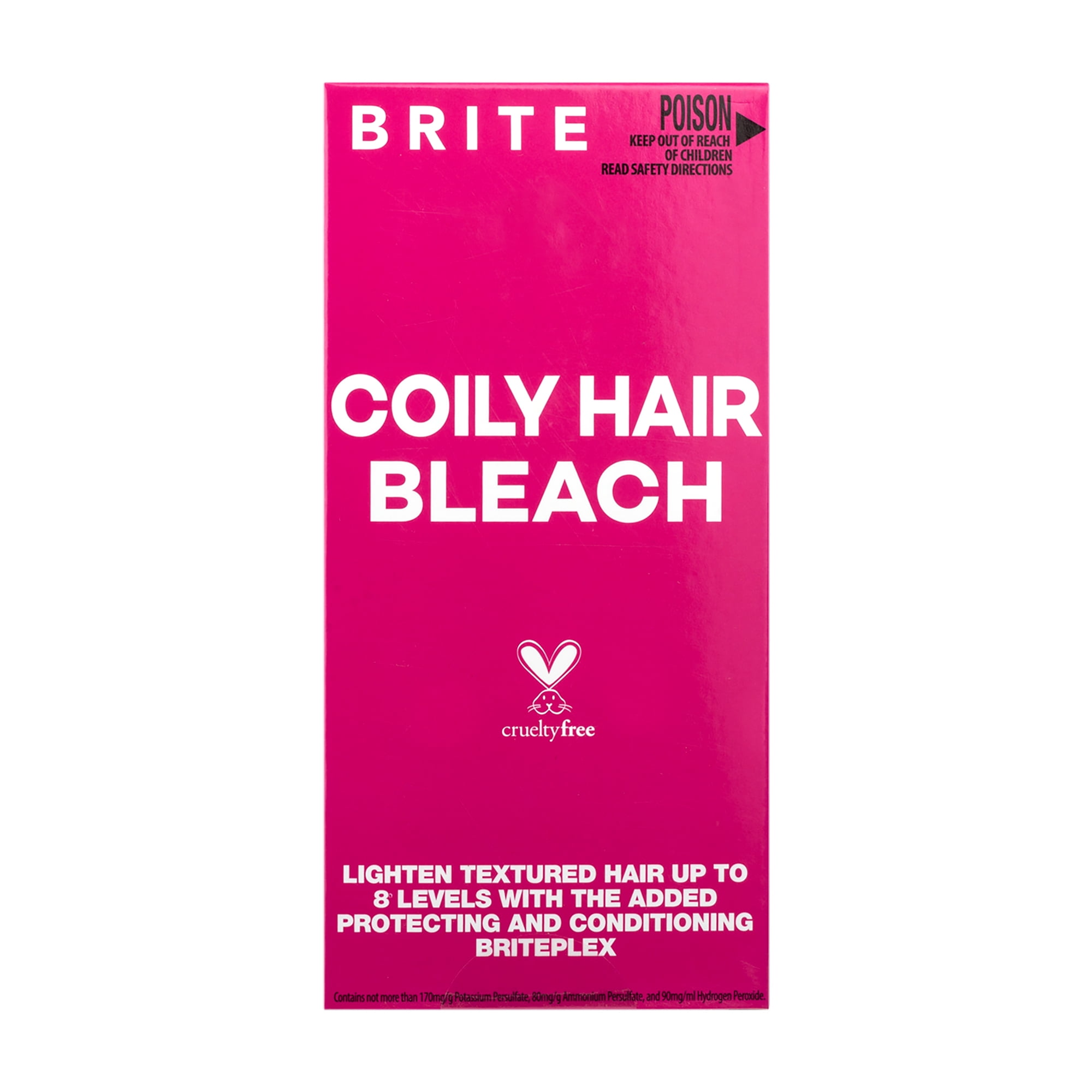 BRITE Coily Hair Bleach. For Textured and Coily or Curly Hair. Dust-Free, Ammonia-Free, Cruelty-Free Cream Bleach Formula, oz BRITE Coily Hair Bleach. For Textured and Coily or Curly Hair. Dust-Free, Ammonia-Free, Cruelty-Free Cream Bleach Formula, oz