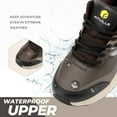 thumbnail image 3 of FitVille Mens Wide Hiking Shoes Low-top Waterproof Sneakers with Arch Support, Coffee, 9 Wide, 3 of 5