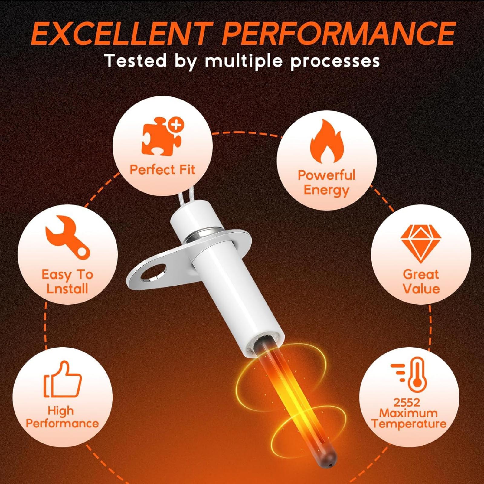 TAPDRA Hot Surface Furnace Ignitor Silicon Nitride Aluminum Alloy 120V-132V OEM 20165703S For Amana Heating Systems