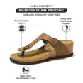 thumbnail image 2 of Project Cloud 100% Genuine Leather Womens Sandals Memory Foam Women Footwear (Belize), 2 of 7