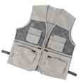 thumbnail image 2 of Chaleco militar de malla transpirable, duradero y con múltiples bolsillos para pesca al aire libre, talla XL, color gris francés., 2 of 14