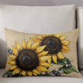 thumbnail image 3 of Sunflower Throw Pillow Cover 12 x 20 Inch Decorative Pillow Cover Vintage Bee Summer Botanical Rustic Lumbar Pillowcase Seasonal Rectangle Cushion Case for Couch Sofa Bed Living Room, 3 of 7