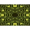 thumbnail image 1 of Ahgly Company Machine Washable Indoor Rectangle Transitional Dark Yellow Green Area Rugs, 7' x 9', 1 of 7