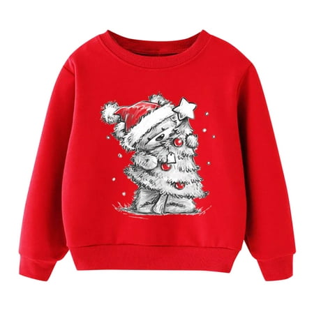 

Boys Toddler Jacket Christmas Kids Child Baby Boys Girls Cartoon Letter Long Sleeve Sweatshirt Tops Xmas Outfit Toddlers Hoodies Boys