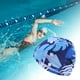 thumbnail image 2 of Gorro de natación de nailon con estampado de algas marinas azul, 1 pieza, 2 of 5