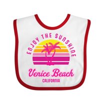 Inktastic Summer Enjoy the Sunshine Venice Beach California in Pink Boys or Girls Baby Bib