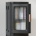 thumbnail image 5 of Slim Narrow Plastic Storage Cabinet with Adjustable Shelves, Doors & Wheels, Waterproof & Dustproof Design,Black, 5 of 7