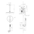 thumbnail image 7 of PROOX 10" Rain Showerhead and Shower Handheld Combo Ceiling Mounted Shower Set with Valve, 7 of 7