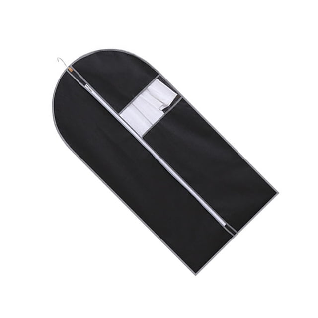 Bewildely Colgando ropa, ropa, traje, abrigo, funda antipolvo, bolsa de almacenamiento para el hogar, estuche organizador, armario, ropa colgante Cubiertas para muebles de jardín Negro L Bewildely HA005487-05