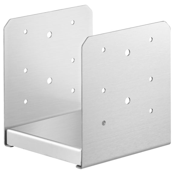 Stainless Steel Post Base Bracket, Adjustable 6x6 Post Anchor for Deck Railing & Porch Support, Handrail Mounting Plate (5.9x5.5" Internal)