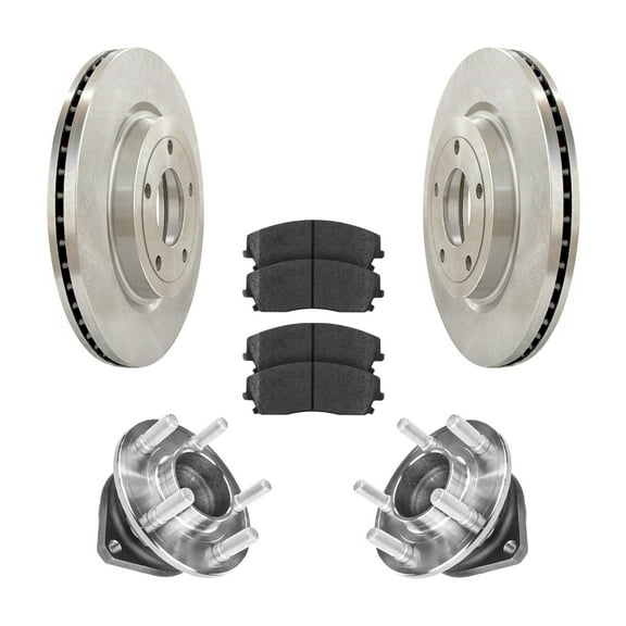 AutoShack Front Brake Rotors Ceramic Brake Pads Wheel Bearing Hub Assembly | Replacement for 2012-2018 2021 2022 Dodge Challenger 2017 2018 2021 2022 Charger 2016 Chrysler 300 | 8-PC Brake Kit