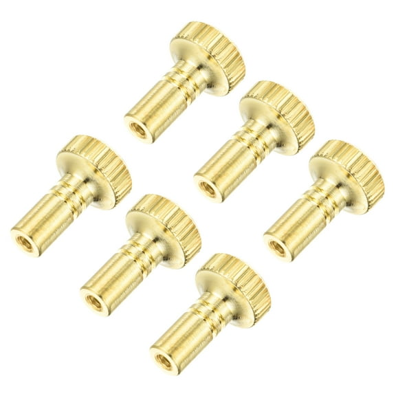 6Pcs Lamp Turn Knob On/Off Brass Light Switch Knob Lamp Knob Lamp Switch Extension 19mm Length for Lamp Socket Switch, Gold