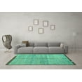 thumbnail image 3 of Ahgly Company Indoor Rectangle Abstract Turquoise Blue Modern Area Rugs, 2' x 5', 3 of 4