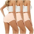 thumbnail image 2 of KTMKH 3 Pack Women High Waist Tummy Control Panties Underwear Shapewear Brief Panties, 2 of 9