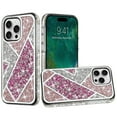 thumbnail image 2 of For Apple iPhone 16 Pro Max (6.9") Cute Fancy Glitter Bling Diamond Rhinestone Sparkly Bumper Fashion Shiny Hybrid Rugged TPU Cover ,Xpm Phone Case [ Rose Pink ], 2 of 8