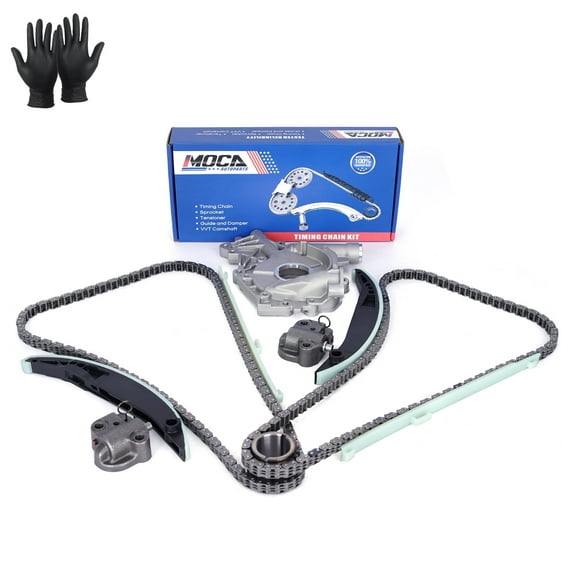 MOCA AUTOPARTS Timing Chain Kit with Oil Pump Fit for 2006-2009 Ford Fusion V6 3.0L & 2003-2008 Mazda 6 V6 3.0L & 2006-2009 Mercury Milan V6 3.0L