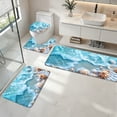 thumbnail image 4 of WWC 4‑Piece Bathroom Rug Set, Soft Non‑Slip Absorbent Bath Mat, U-Shape Contour Toilet Mat & Runner Rug for Bathroom and Shower Room, 4 of 7