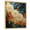 thumbnail image 2 of Designart "Orange Teal botanic Whirlwind III" Abstract Floater Framed Wall Art Living Room, 2 of 7