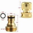 thumbnail image 6 of Garden Hose Quick Connector Brass 3/4" Ght Thread Water Hose Fittings Adapters, 6 of 6