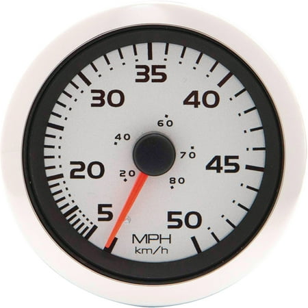 Black 18 Gauge Steel Post - Sierra Argent Pro Series Black and Stainless Steel Pitot Type Speedometer Gauge with