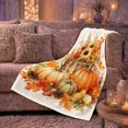 thumbnail image 6 of Rustic Harvest Pumpkin Sunflower Autumn Still Life, Cozy Friendship Quote Scene, Warm Flannel Blanket for Living Room and Reading Nook, Art Lovers Thanksgiving Gift, Artistic Home Decor, 6 of 9