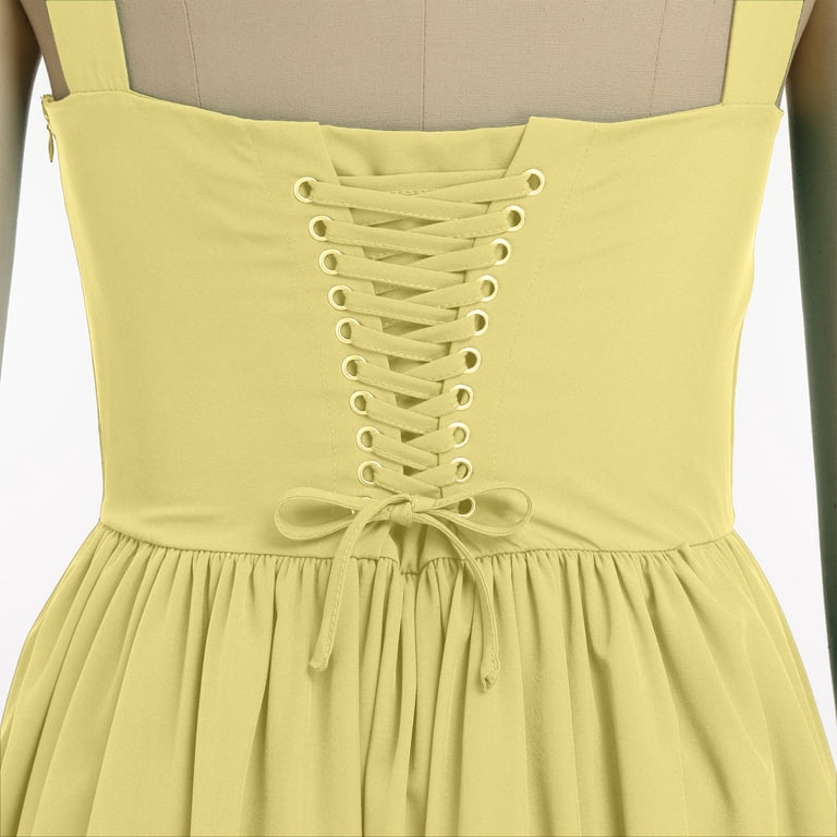 IDOPIP Corset Dresses for Women Spaghetti Strap Flare Summer Midi Dress  Lace Lace Bustier Sundress - Walmart.com