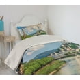 thumbnail image 2 of Ambesonne European Quilted Coverlet 2 Pcs, Salzburg Land Cloudy, Twin Size, Multicolor, 2 of 5