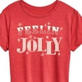 thumbnail image 3 of Instant Message - Christmas - Feelin' Jolly - Women's Short Sleeve Graphic T-Shirt, 3 of 6