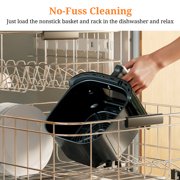 Sybels Air Fryer with Viewing Window, 6-Quart 12-in-1 Multi-Function Appliance for Air Frying, Roasting, Baking & Dehydrating, Gray