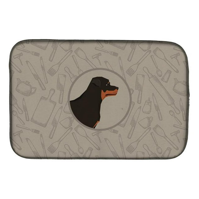 Carolines Treasures CK2205DDM Rottweiler dans le Tapis de Séchage de la Vaisselle de Cuisine