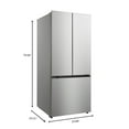 Hamilton Beach, 17.7 Cu. Ft. French Door Refrigerator, Platinum Silver