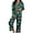 Blackish Green, variant on Womens Pajama Sets Button Up Pjs 2 Piece JIANLAI Women's Christmas Printed Notch Collar Pajama Set Button Down Long Sleeve Top and Long Pants Loungewear Outfit Soft Casual Sleepwear