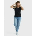 thumbnail image 6 of Hanes Perfect-T Women's Tri-Blend V-Neck T-Shirt Black 3XL, 6 of 10