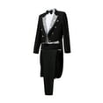 thumbnail image 4 of Nmnitkp Suits for Men Tuxedo Suit Performance Magician Stage Performance Singer Bel Canto Conductor Suit Four-Piece 1PC Suit Jacket +1PC Bow Tie +1PC Waist Wrap +1PC Suit Pants, 4 of 9