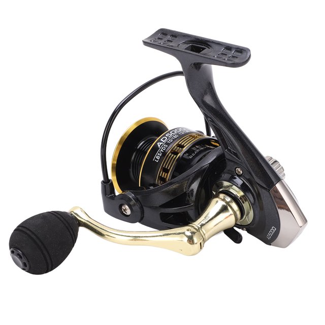 Rueda de pesca de metal, carrete de pesca giratorio de metal, carrete de pesca con línea de pesca, carretes de fundición, diseño de próxima generación