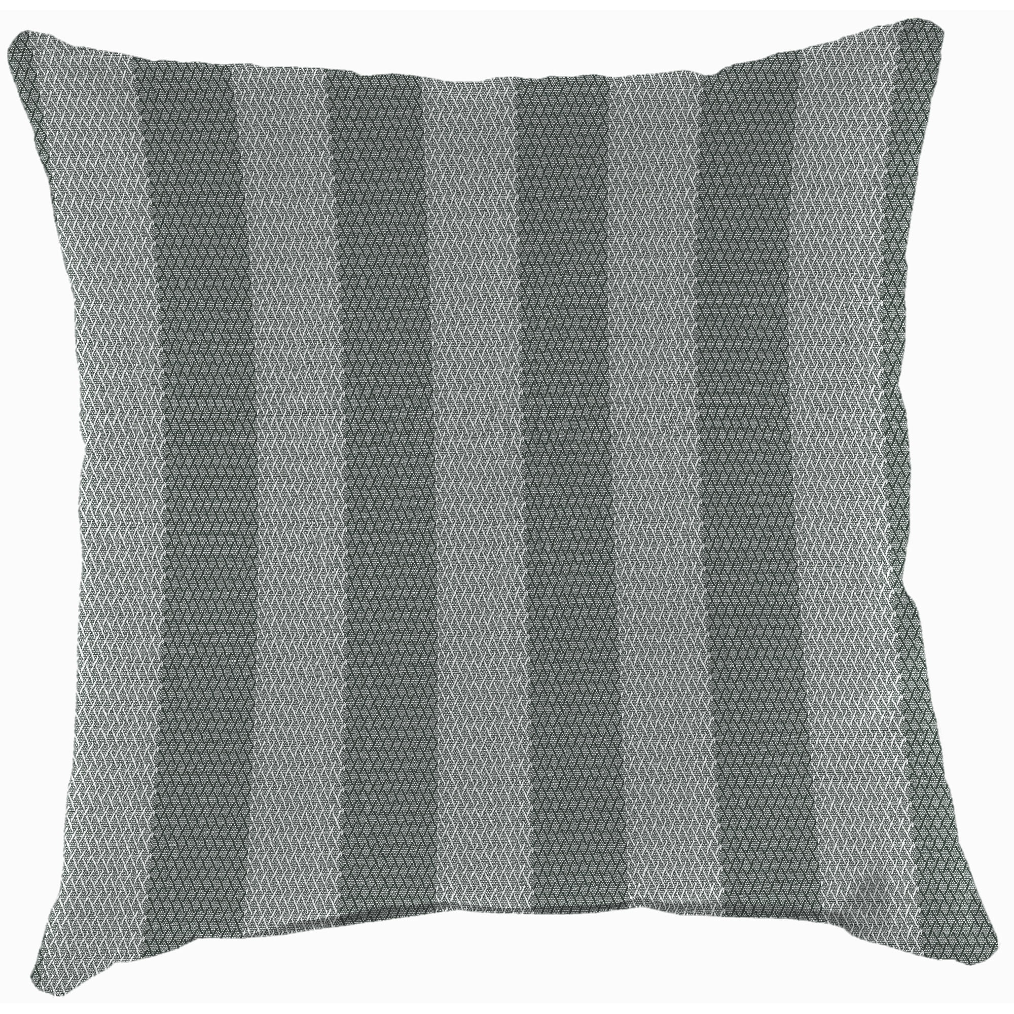 Jordan Manufacturing 18" x 18" Conway Smoke Grey Stripe Square Outdoor Throw Pillow (2 Pack)