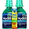 Vicks Nyquil Cold & Flue Liquid with Bonus Sinex, Original, 2 X 10 oz