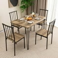 thumbnail image 2 of Gymax 5-Piece Dining Table Set for Small Space Kitchen Table Set for 4 Natural, 2 of 10