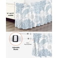 thumbnail image 3 of Summer Bed Skirt Queen Size 18" Drop Blue Grey Crab Coral Seashell Nautical Coastal Ocean Ruffled Wrap Around Bed Skirts Adjustable Elastic Bedskirt Dust Ruffle for Queen Size Bed, 3 of 7