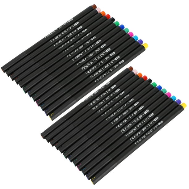 Bolígrafos de dibujo de líneas de colores, punta fina de 0,4mm, marcadores de diario, accesorios de pintura Fineliner