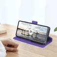 thumbnail image 5 of Galaxy S23 FE 5G Wallet Case, Takfox With RFID Blocking Leather Credit Card Holder Slots Flip Folio Book [Detachable Magnetic] Phone Case Shockproof Cover, For Samsung Galaxy S23 FE 5G 6.4", Purple, 5 of 9