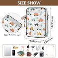 thumbnail image 3 of Haosy Accordion File Organizer Zipper Binder 500 Sheet 6-Tab Expanding File Folder Multi-Pocket 1.2 Inch 3 Ring Cartoon Cars and Tree, 3 of 7