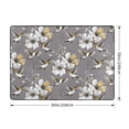 thumbnail image 2 of Area Rugs For Living Room Decor - White Flowers Hummingbird Gray Soft Anti Slip Throw Washable Rugs 5x7 For Bedroom, Indoor Carpet For Bedroom Living Room 80x58In, 2 of 7