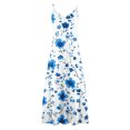 thumbnail image 4 of Ovzne Robes pour Femmes 2025 Robe Femmes Robes d'Été pour Femmes Robe Imprimée Sans Manches Col Rond Robe Décontractée Robes de Vacances Robe Imprimée Liquidation, 4 of 5