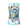 thumbnail image 5 of Sigee World Travel for Women's Workout Tank Top,Running Tank Tops,Sleeveless Gym Clothes, 5 of 8