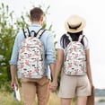 thumbnail image 4 of Travel Laptop Backpack - Funny Cute Cow Rainbow Clouds Lightweight Canvas Backpack, Wear Resistant Computer Backpack Bag Fit {sizeName} Laptop for Men Women with Adjustable Padded Shoulder Straps, 4 of 6