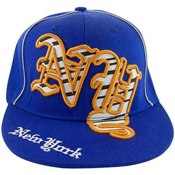 New York CIty Fancy NY Men's Adjustable Snapback Baseball Caps (Royal)