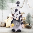 thumbnail image 4 of Cow Decoration Dwarf Faceless Doll Rudolf Antlers Cow Doll, 4 of 4