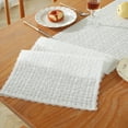 thumbnail image 4 of Lace White Table Runner Vintage Hollow Long Table Runners Doilies Dresser Scarf Placemat for Tea Party Dining Table Centerpiece Decor Wedding Party Decorations, 4 of 4